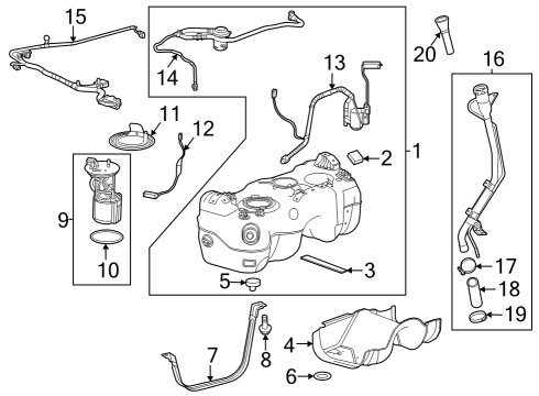Fuel System Components TANK ASM-FUEL Diagram for 42854461