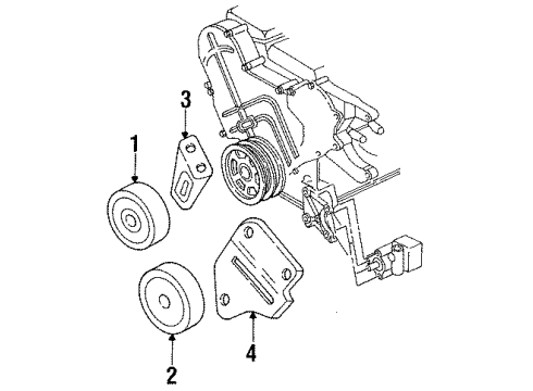 1994 Eagle Vision Belts & Pulleys Belt-V-Belt Diagram for B0015545