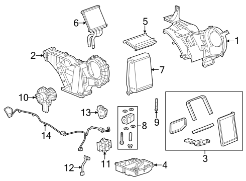 2018 Chevrolet Suburban Blower Motor & Fan Expansion Valve Diagram for 84445413