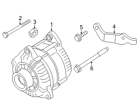 2021 Nissan NV1500 Alternator Bolt Diagram for 081A68201A