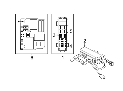 2008 Chrysler Aspen Fuse & Relay Relay Junction Block Diagram for 56049173AG