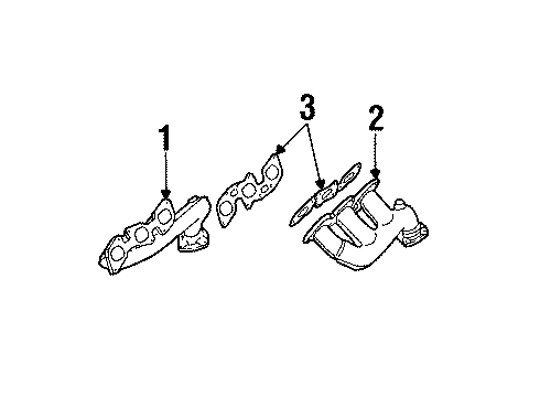 1990 Nissan 300ZX Exhaust Manifold Gasket-Intake B Diagram for A403330P02