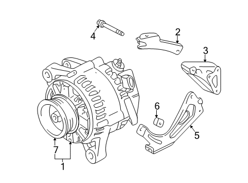 1998 Toyota Camry Alternator Alternator Diagram for 270602004084