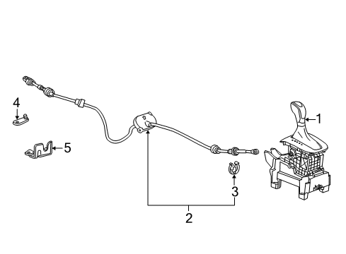 2018 Buick Encore Gear Shift Control - AT Shifter Diagram for 42566286