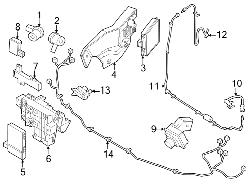 Parking Aid Automatic Park Sensor Diagram for KU5Z15K859AAPTM