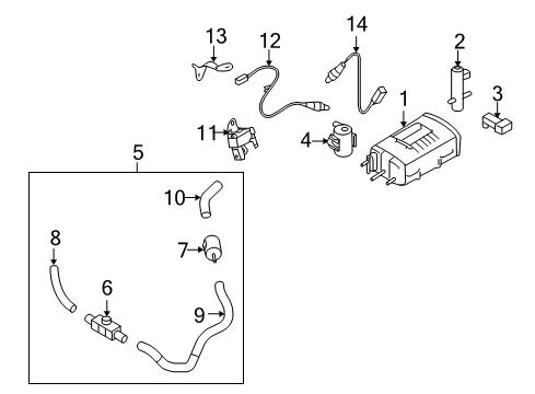 2010 Nissan Cube Powertrain Control Engine Control Module Diagram for 237101FN3A
