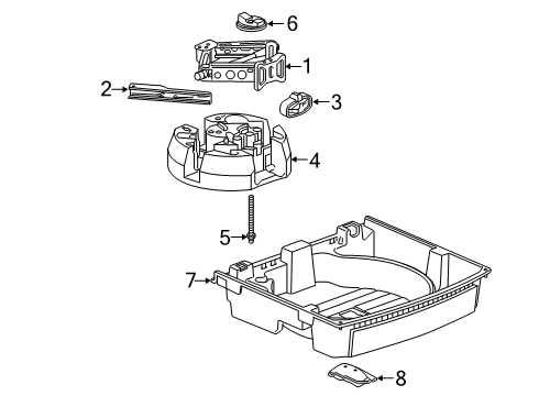 Jack & Components Storage Compart Diagram for 84692567