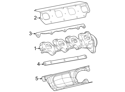 Exhaust Manifold Shield-Exhaust Manifold Diagram for 68480064AA