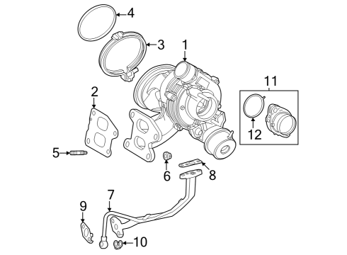 Turbocharger & Components GASKET, EXHAUST MANI Diagram for 1717325030
