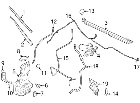 2017 Ford F-150 Wiper & Washer Components Washer Reservoir Diagram for FL3Z17618B