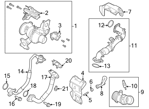 Turbocharger & Components Turbocharger Diagram for 68440664AA