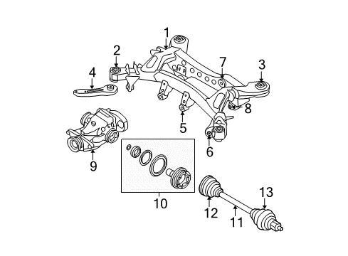 2006 BMW 330xi Axle & Differential - Rear Differential Diagram for 33107566186