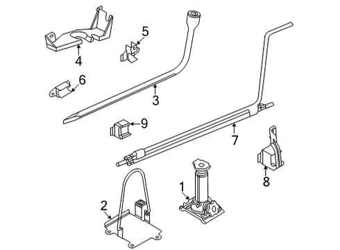 2018 Ford E-350 Super Duty Jack & Components Lever Diagram for 4C2Z17081AA