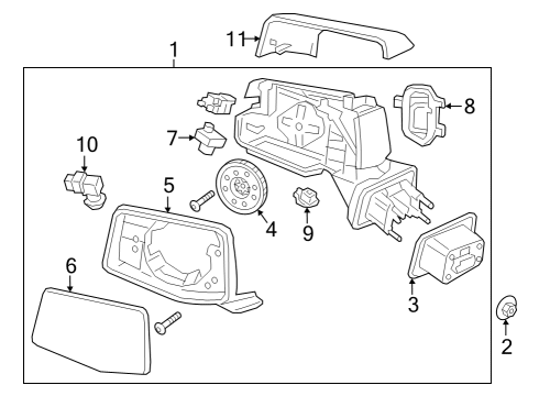 Mirrors Mirror Assembly Diagram for 84823214