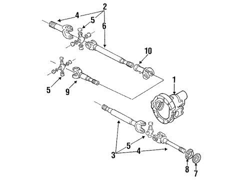 1987 Ford F-150 Carrier & Front Axles Pinion Assembly Diagram for E3TZ3222G