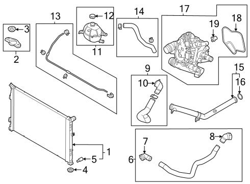 Radiator & Components HOSE ASSY-RADIATOR, UPR Diagram for 25414N9700