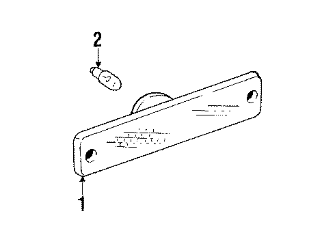 1990 Jeep Wrangler Side Marker Lamps Lamp-Marker Front Side Diagram for 56001424