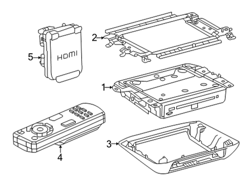 2022 Toyota Sienna Entertainment System Components Remote Control Diagram for 8617045050
