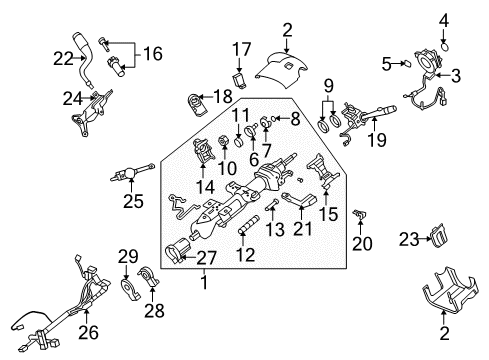 2008 GMC Yukon XL 2500 Gear Shift Control - AT Shift Control Cable Diagram for 15945100