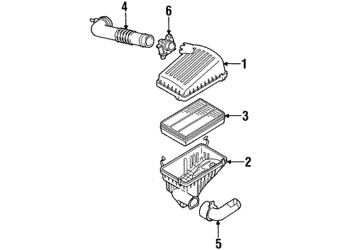 1998 Acura SLX Powertrain Control Duct, Air In. Diagram for 8971632372