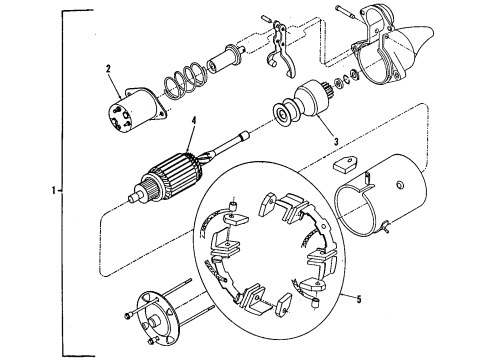 1992 Buick Skylark Starter Starter Diagram for 10465434