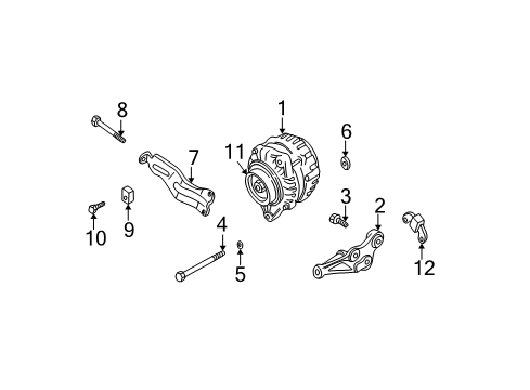 2000 Nissan Xterra Alternator Washer-Lock Diagram for 089153401A
