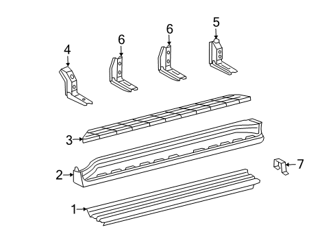 2007 Toyota Land Cruiser Exterior Trim - Pillars, Rocker & Floor Plate Diagram for 517716A090
