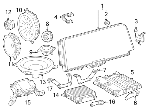 Sound System Transceiver Screw Diagram for 90153A0003