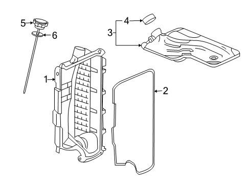 2008 Buick Enclave Transaxle Parts Filter Diagram for 24253593