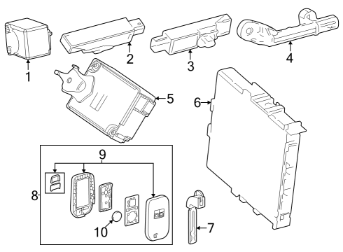 Keyless Entry Components Antenna Diagram for 899A00A020