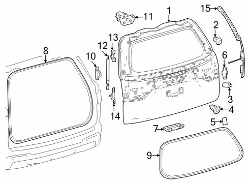 Gate & Hardware Door Shell Cushion Diagram for 9054112012