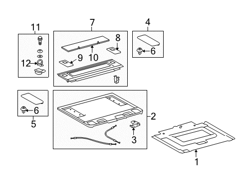 2022 Toyota 4Runner Interior Trim - Rear Body Upper Cover Diagram for 5840835010C2