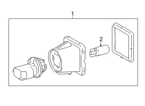 2017 Toyota Tacoma Bulbs License Lamp Diagram for 812700C040