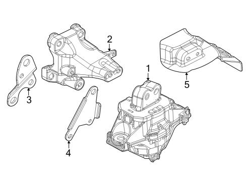 Engine & Trans Mounting Bracket-Engine Mount Diagram for 68375848AA