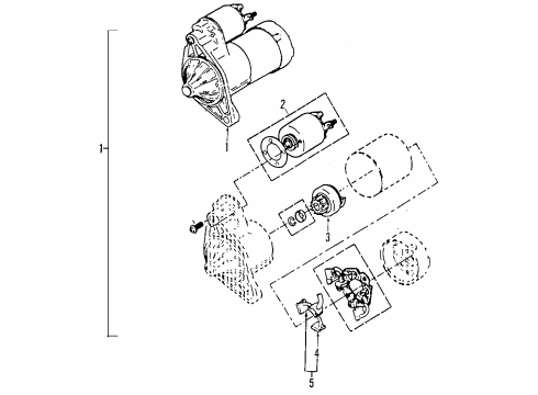 1993 Jeep Grand Cherokee Starter Engine Starter Diagram for 56004934AB