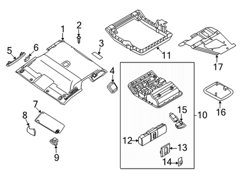 Interior Trim - Cab MAP LAMP ASSY Diagram for 264309BT1C