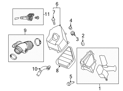 2012 Chevrolet Traverse Filters Outlet Duct Diagram for 20871478