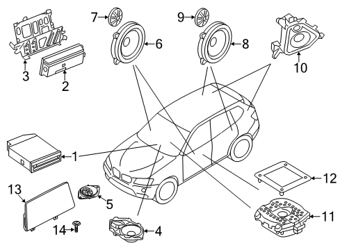 Sound System CENTRAL INFORMATION DISPLAY Diagram for 65505A42087