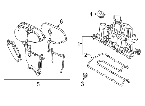 2015 Ford Escape Valve & Timing Covers Valve Cover Pin Diagram for W701181S300