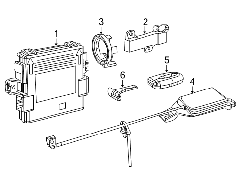 2017 Jeep Compass Keyless Entry Components Module-Receiver Diagram for 5026225AT