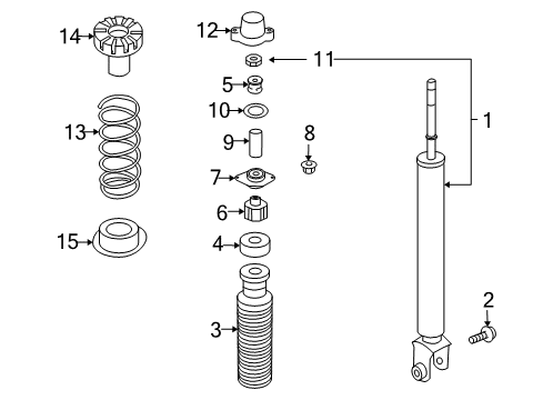 2007 Infiniti M35 Shocks & Components - Rear Rear Suspension Spring Diagram for 55020EG310