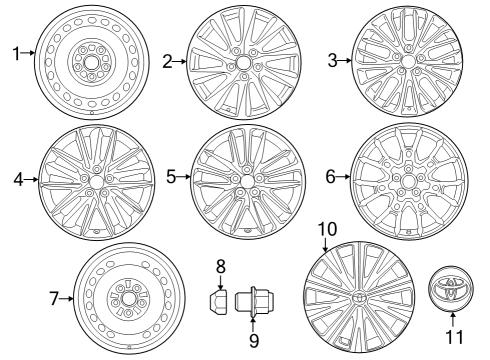 Wheels, Covers & Trim Wheel, Alloy Diagram for 4261106J30