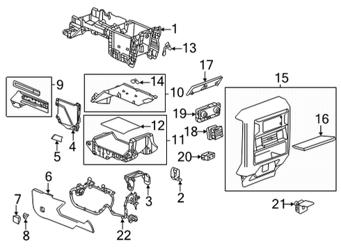 Console Compartment Lamp Diagram for 13519326