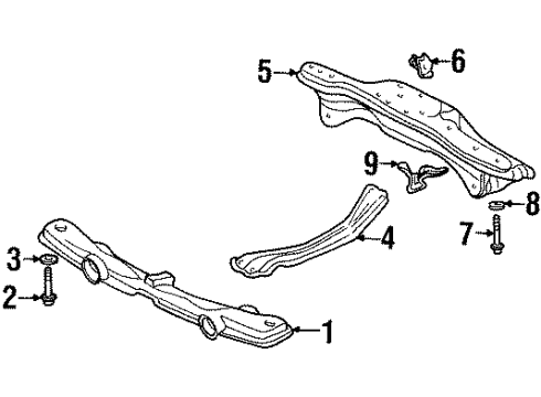 1999 Acura CL Suspension Mounting - Front Washer, Plain (12MM) Diagram for 90506SE0000