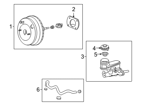 2004 Acura TSX Hydraulic System Master Cylinder Set Diagram for 46101SDDA04