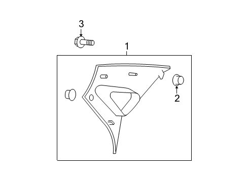 2008 Hyundai Elantra Interior Trim - Quarter Panels Trim Assembly-Rear Pillar LH Diagram for 858502H0004W