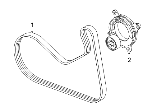 2018 BMW 530i Belts & Pulleys MECHANICAL BELT TENSIONER:112811 Diagram for 11288579118