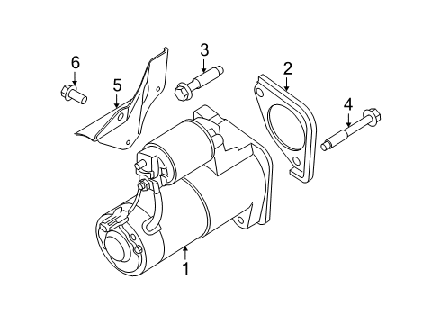 2009 Nissan Pathfinder Starter Motor Assembly-Starter REMAN Diagram for 2330M7S000RW