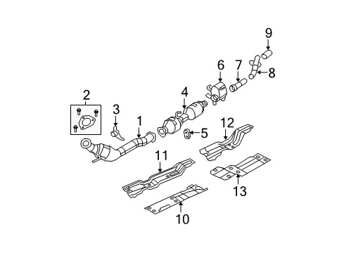 2007 Dodge Ram 2500 Exhaust Components Converter-Exhaust Diagram for 52121765AB