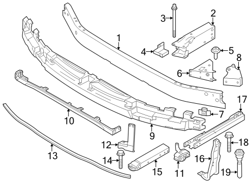Bumper & Components - Front Hex Bolt With Washer Diagram for 07119905377
